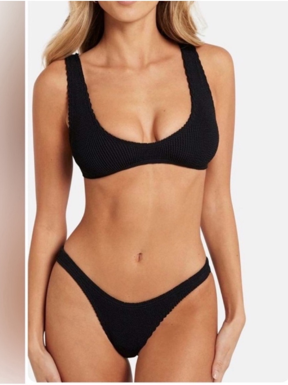Bond-eye Swim Bikini Set Scout Bikini Top and Scene Bikini Bottom NWT Ribbed OS - Picture 7 of 13